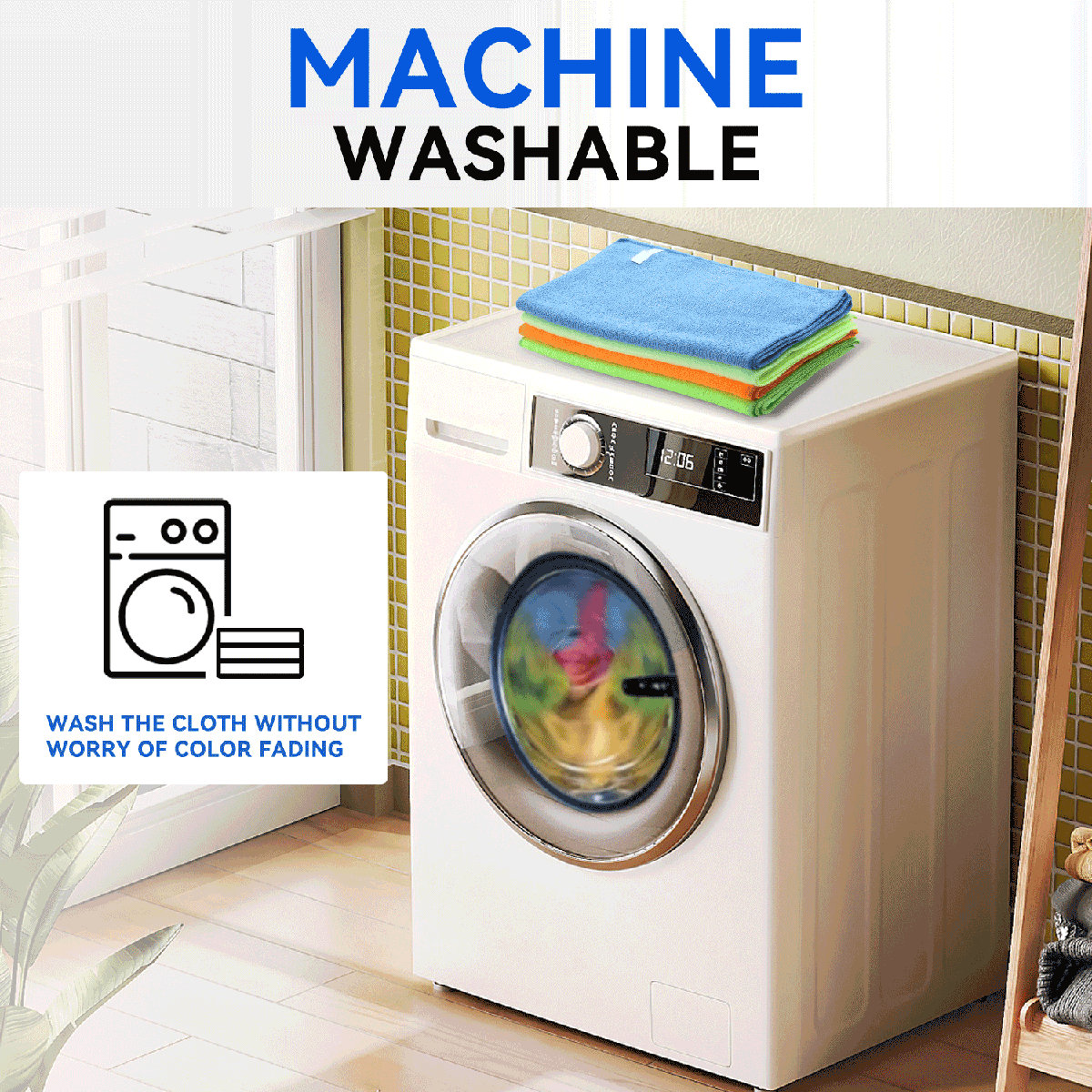 48 Pack Microfiber Cleaning Cloth, All-Purpose Reusable Cleaning Towels, Machine Washable, 12" X 16"